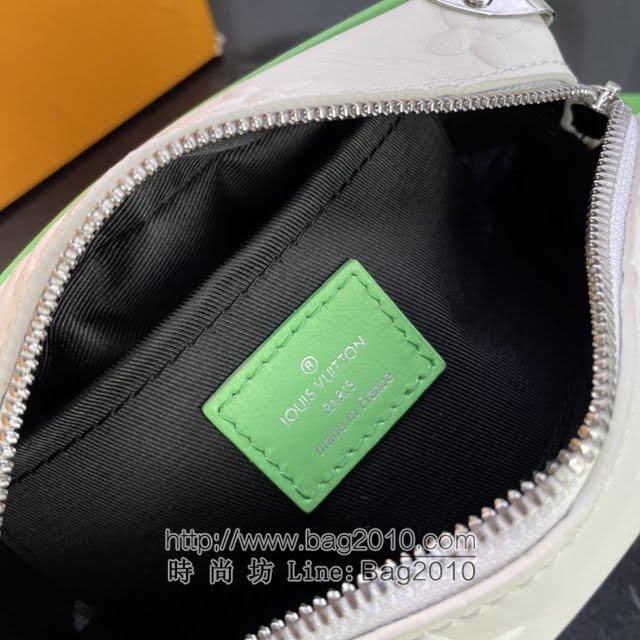 Louis Vuitton新款包包 M44480白皮压花 路易威登Mini Soft Trunk链条包 LV盒子包单肩斜挎包  ydh4213